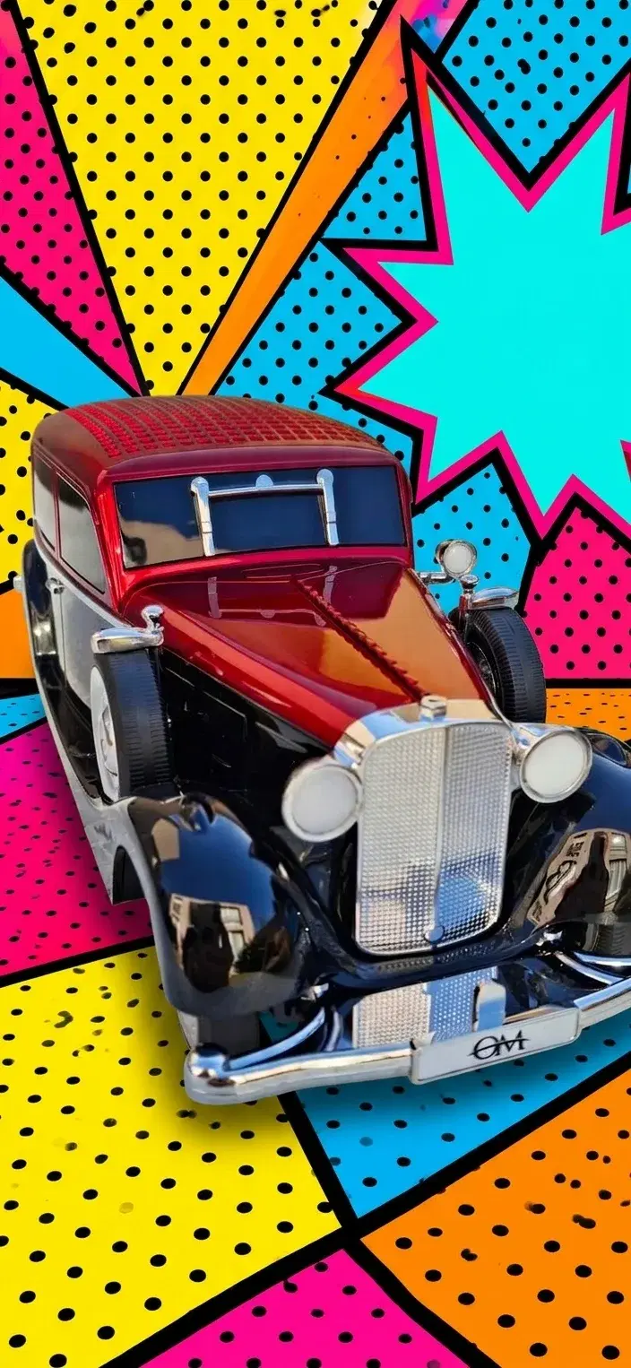 AUTO PARLANTE ViNtAgE Mercedes-Benz 500K / 540K Sedan / Cabriolet Negro c/ Rojo