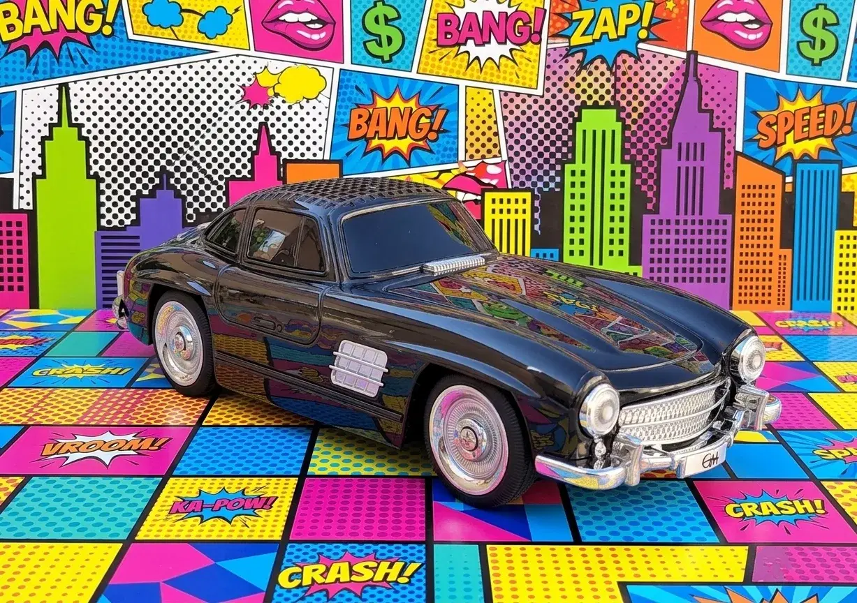 AUTO PARLANTE ViNtAgE Mercedes-Benz 300 SL Coupe Negro